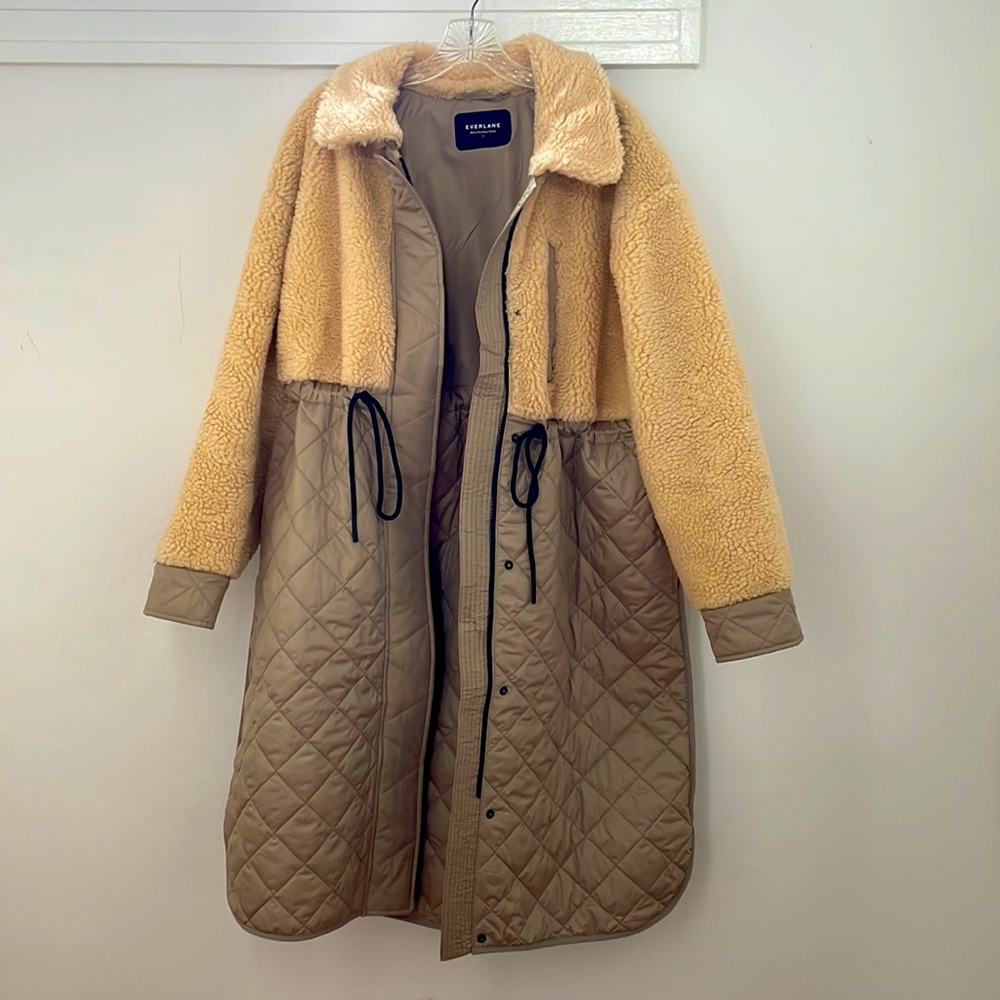 Everlane The Quilted Teddy Coat
